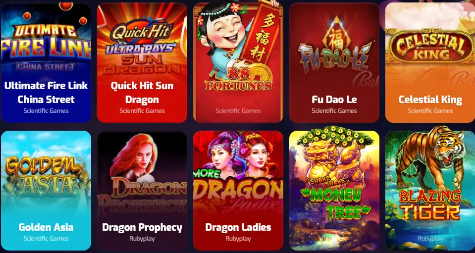 trixino casino collections asia games
